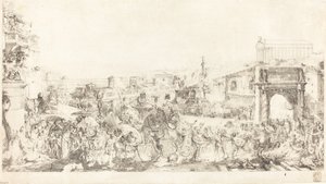 Pompeius triumf i Rom av Gabriel Jacques de Saint Aubin