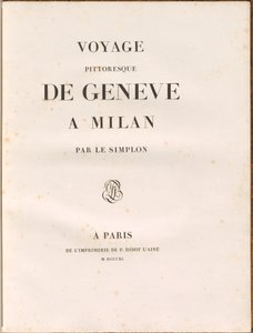 Naturskön resa från Genève till Milano via Simplon av Gabriel Ludwig Lory, Mathias Gabriel Lory