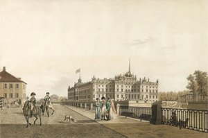 Utsikt över Mikhailovsky-palatset, 1804 av Gabriel Ludwig Lory the Elder