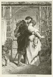Faust och Margaret i trädgården