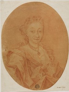 Porträtt av en kvinna av Gabriel Metsu