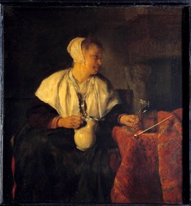 Ribottern. Målning av Gabriel Metsu (1629 - 1667) Ec. Hol. av Gabriel Metsu
