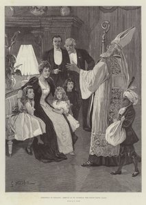 Jul i Holland, ankomsten av St Nicholas, den holländska jultomten