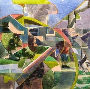 Abstract Neighborhood, 2021 (akvarell på papper)
