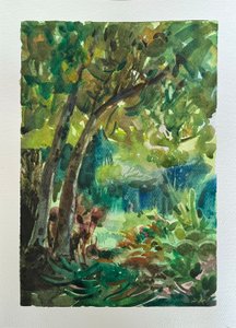 Huntington Gardens, 2024 (akvarellpapper)