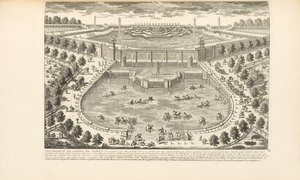 The Extremity of the Garden of Marly, från "Les Delices de Versailles et des Maisons Royales" av Charles-Antoine Jombert, 1766 av Gabriel Perelle