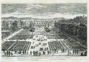 Utsikt över Jardin des Plantes på 1600-talet, av Perelle av Gabriel Perelle