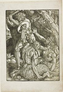 Hercules, Two Satyrs, and a Woman, tallrik två från The Labors of Hercules