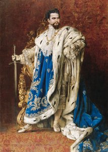 Ludwig II som stormästare av Orden av Riddare av St George, 1887 av Gabriel Schachinger