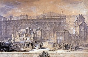 Louvrens byggnad, Paris av Gabriel de Saint Aubin