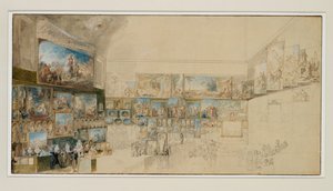 Ansicht des Salons von 1765 von Gabriel de Saint-Aubin
