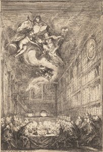 En konferens av advokater, 1776. av Gabriel de Saint Aubin