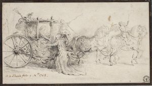 Paris välkomnar Christian VII av Gabriel de Saint Aubin