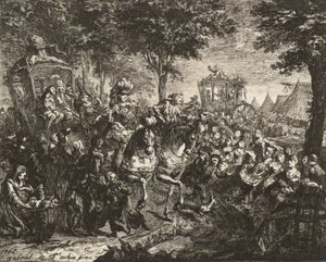 Utsikt över Beson-mässan, 1750. av Gabriel de Saint Aubin