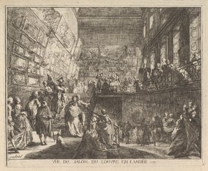 Utsikt över Salon du Louvren år 1753, 1753.