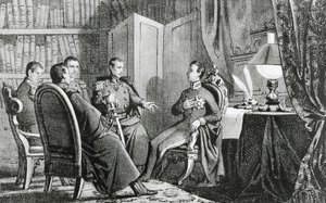 Prins Charles Albert av Carignano (1798-1849) lovar sitt stöd till liberala konspiratörer, den 6 mars av Gabriele Castagnola