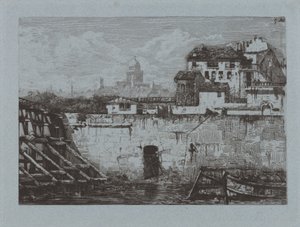Ruinerna av Hôtel de Brentonvilliers, vid spetsen av Île Saint-Louis