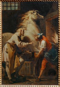 Le Miracle de saint Eloi - Miraklet av Saint Eligius ... av Gaetano Gandolfi