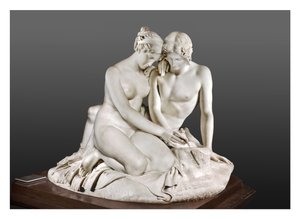 Angelica och Medoro ristar sina namn på ett träd