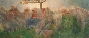 Moderskap, 1890-1891. av Gaetano Previati