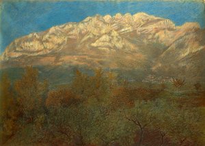 Mount Resegone av Gaetano Previati