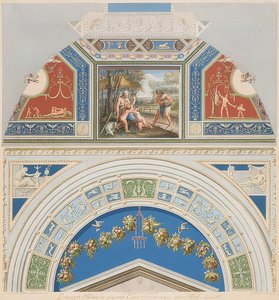 Ram och valvpanel med Adam och Eva på jobbet. 1774