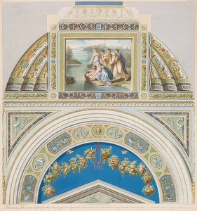 Ram och valvområde med fyndet av Moses. 1774