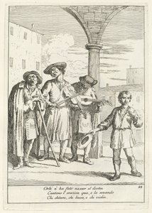 Make the Dogs Dance (Street Entertainer) av Gaetano Zompini