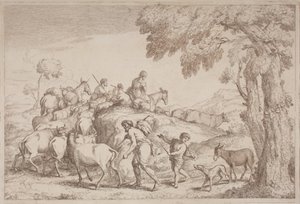 swedish av Gaetano Zompini, after Giovanni Benedetto Castiglione