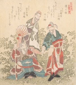 Tre stora vise män från Han-dynastin, 1800-talet.