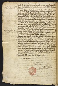 Egerton MS 48 f.10 Brev av Galileo Galilei