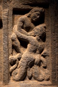 Triton. Skulpterad lågrelief, konst av Gandhara (Pakistan), 2:a-3:e århundradet. Koreas nationalmuseum, Seoul (Sydkorea). av Gandhara School