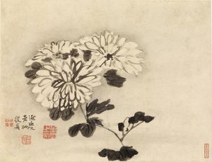 Chrysanthemums av Gao Qipei