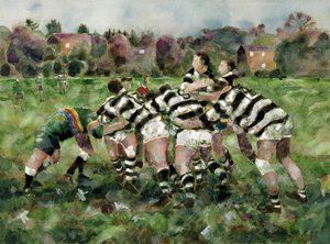 En rugbymatch, 1989
