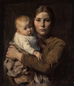 Mor och barn, ca. 1906.