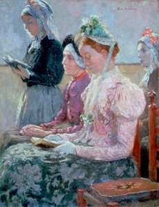 Söndag morgon, c1900 av Julius Garibaldi Melchers