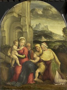 Den heliga familjen av Garofalo