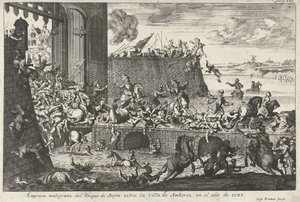 Från Franse Furie te Antwerpen, 1583 Misslyckat företag av hertigen av Anjou i staden Antwerpen år 1583 (titel på objekt)