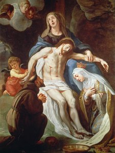Pieta med den helige Franciskus av Assisi (ca 1181-1226) och den heliga Elisabeth av Ungern (1207-31)