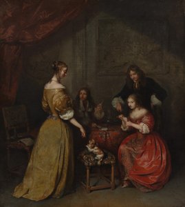 Kortfesten, ca. 1665. av Gaspar Netscher