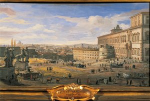 Italien, Rom, Quirinalpalatset av Gaspar van Wittel