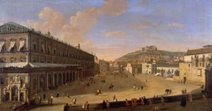 Palace Square i Neapel, av Gaspar van Wittel (1652 eller 1653-1736) av Gaspar van Wittel