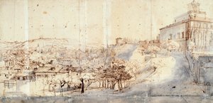 Villa Medici i Rom av Gaspar van Wittel (ca 1652-1736) av Gaspar van Wittel