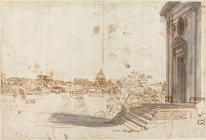 En utsikt över Rom från Santa Maria del Priorato av Gaspar van Wittel