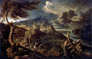 Landskap med blixt, 1660-tal