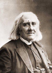 Porträtt av Franz Liszt av Nadar. 1800-talsfoto.