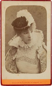 Porträtt av Sarah Bernhardt 1844-1923, ca 1865.