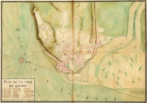 Gaspard-Joseph Chaussegros de Lery, Plan över staden Quebec, 1727 av Gaspard Joseph Chaussegros de Léry