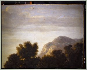 Italienskt landskap, detalj, odaterad
