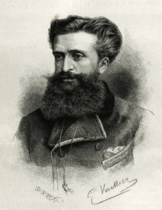 Porträtt av doktor Gustave Lebon (1841-1931). Gravyr av G.Vuillier, för att illustrera berättelsen La Syria d